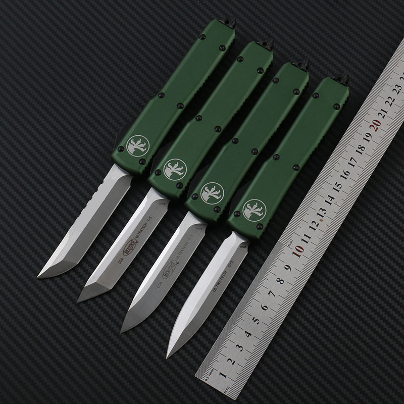 

Microtech Ultratech automatic knives D2 blade CNC Anodizing 6061-T6 Aviation aluminum alloy handle Hunting Tactical Outdoor EDC Pocket knife birthday present