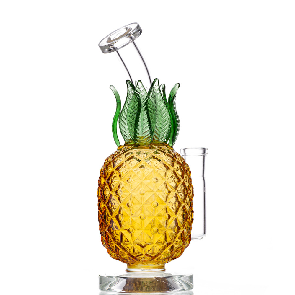 

7.8 Inch Hookahs Glass Bongs Dabber Rigs Water Bong Smoking Pipe Tobacco Smoking Bubbler Smoke Pipes Bongs Bottles Pineapple Design 14.4mm Joint