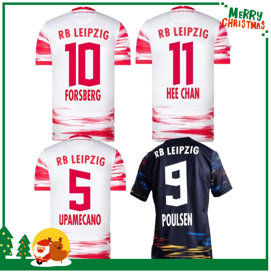 

21 22 RBL Leipziges Soccer Jerseys 2021 POULSEN FORSBERG HEE CHAN SABITZER UPAMECANO SZOBOSZLAI KLUIVERT football shirt uniforms, New 21/22 home