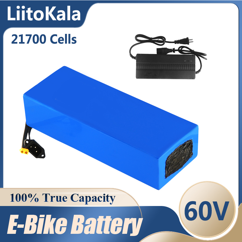 

LiitoKala 60V battery Pack 40ah 50ah 30ah 20ah 35ah electric scooter bateria Electric Bicycle 21700 16S 67.2V ebike battery+60V5A charger