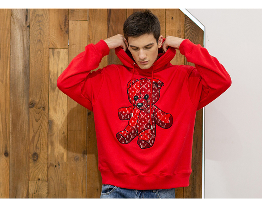 

PINK PARADISE PLEIN Men' Hoody Man Style Hoodie Brand Clothing Fashion Casual Hooded Mens Autumn Sweatshirts 942160, Red