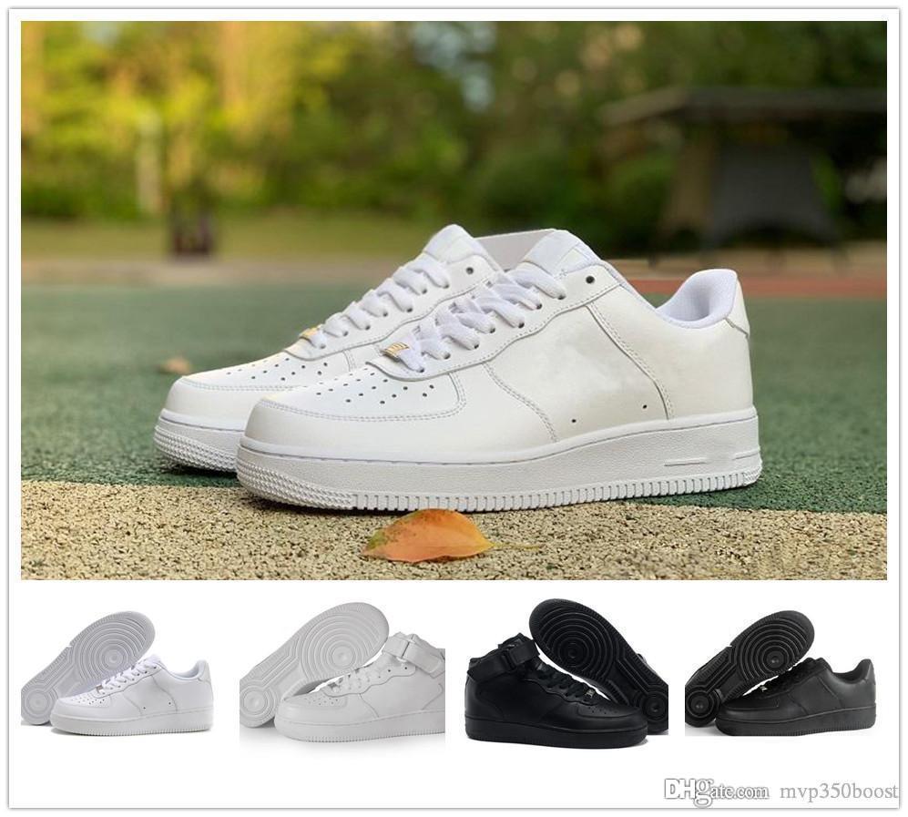 

Top Quality Forces Men Low Skateboard Shoes One Unisex 1 Knit Euro Air High Women All White Black Red Leather Trainer Sneaker