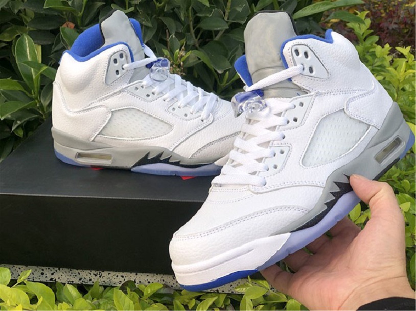 

DD0587-140 men basketball shoes Blue White 5 Stealth 2.0 Zapatos Trainers Sports Sneakers With Original Box size 40-47