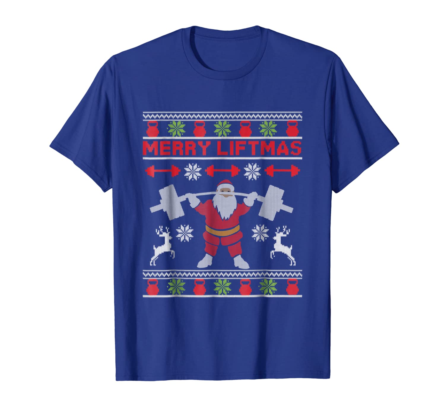 

Merry Liftmas Santa Xmas Workout T-Shirt Fitness Bodybuilder, White;black