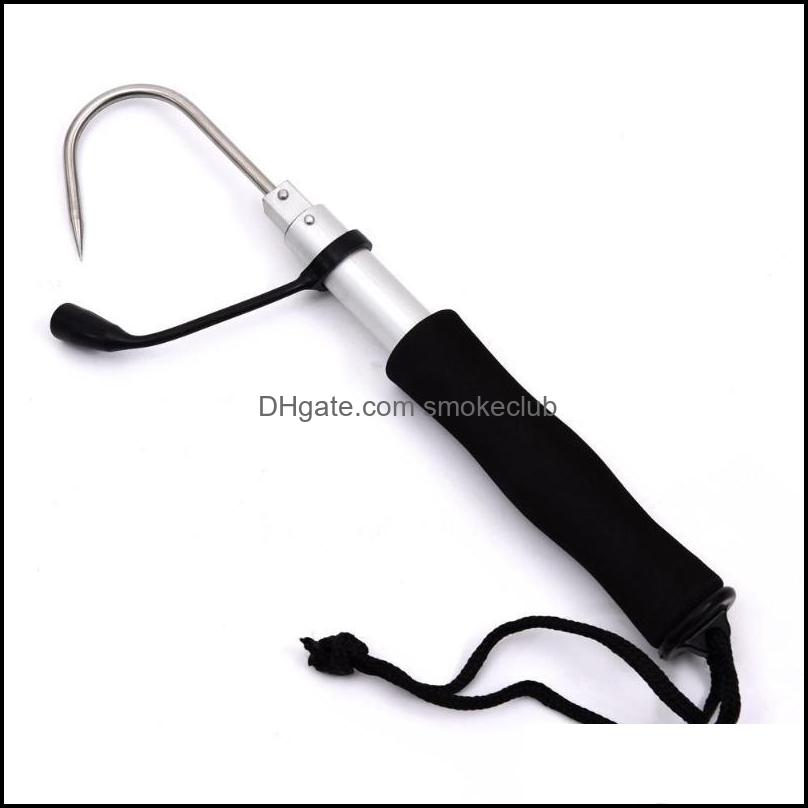

Aessories Sports & Outdoors Stainless Steel Flexible Gaff Grip Holder Hook Shape Spear Crank Sea Fishing Gripper Control Tackle Tool Drop De