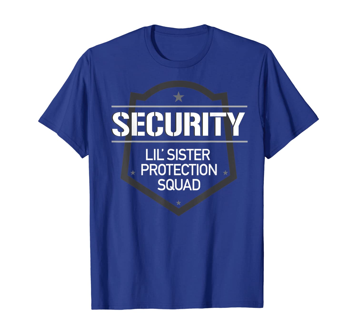 

Security Lil' Sister Protection Squad Big Brother T-Shirt, White;black