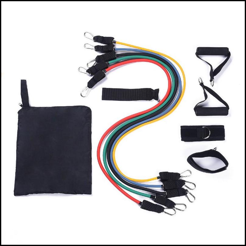 

Yoga Supplies Sports & Outdoorsbands-2 100% Latex Stretch Training Expander Tubes Pilates Fitness Gum Elastic Pl Rope Equipment11Pcs/Set Cro, Red