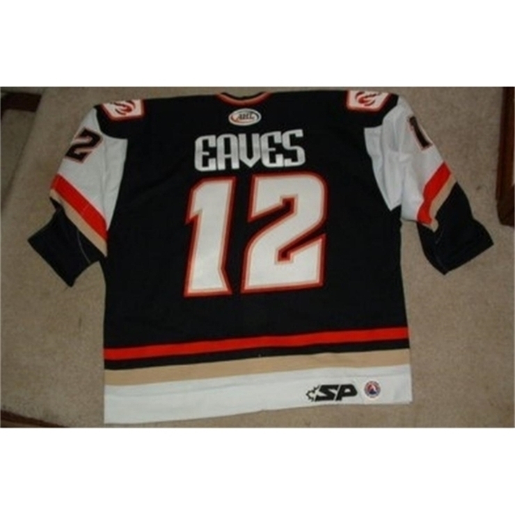 

3740rare Hockey Jersey Men Youth women Vintage AHL Wilkes-Barre Scranton 12 EAVES Size S-5XL custom any name or number, Black youth s-xl
