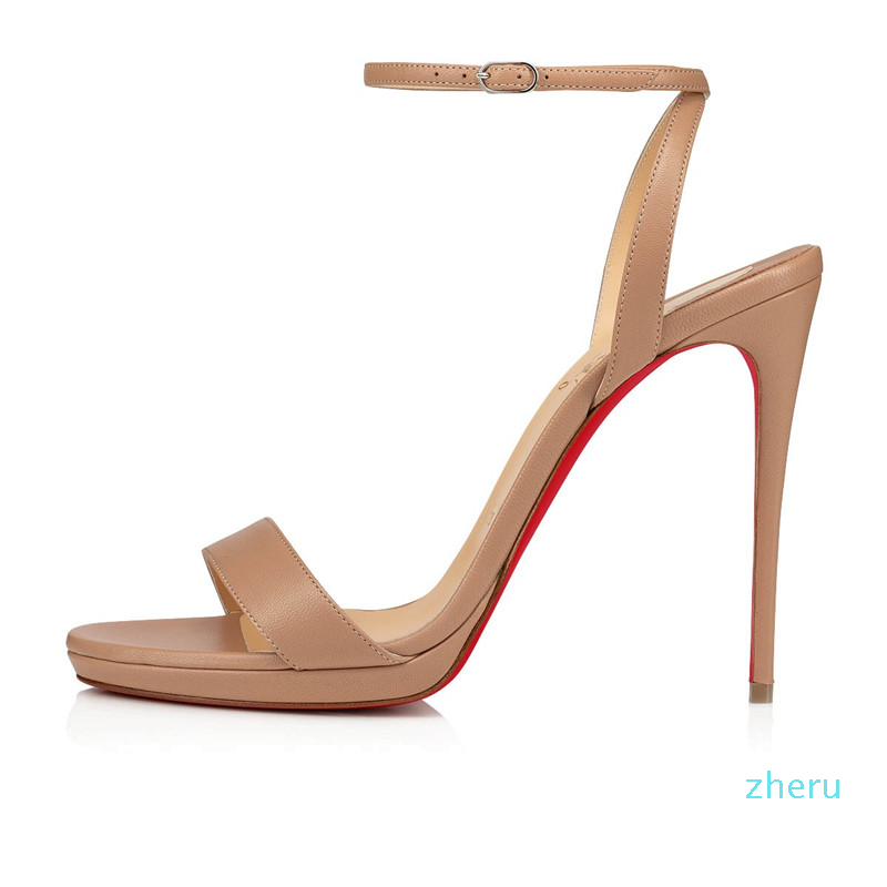 

designer Summer sandals shoes women high heels red bottom pumps,leather spiked shoe red-soles rubber open-toe sandal for woman sexy, 11