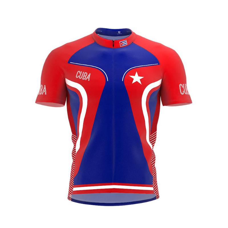 

Racing Jackets 2021 Cuba Men And Women Classic Cycling Team Short Sleeved Bike Road Mountain Race Clothing Outdoor Jersey, Photo style