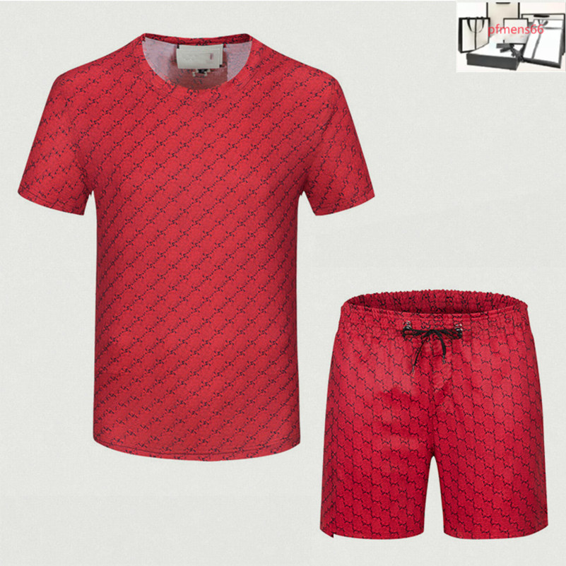 

2022 Mens Designers Red T-shirt Jogging Suit Men Tracksuit Pullover Running Sweatshirt Man Short Sleeve Jogger Pants Fashion sweat track suits, Shorts