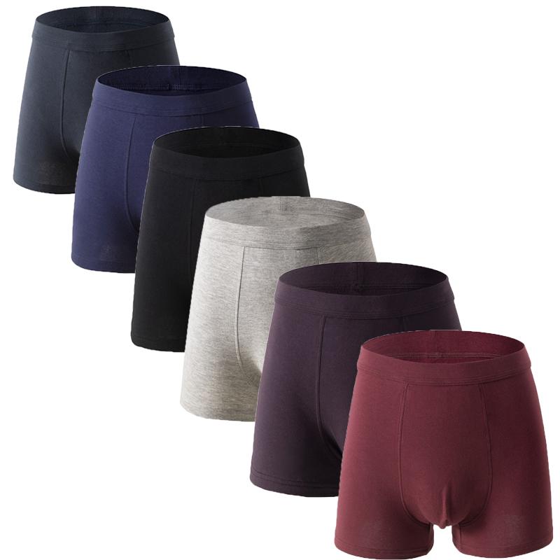

Underpants 3 Pcs Cotton Men Trunk Boxer Underwear Brief Soft Breathable Plus Big Size Man Short 2XL 3XL  5XL 6XL 7XL Plain C, Black