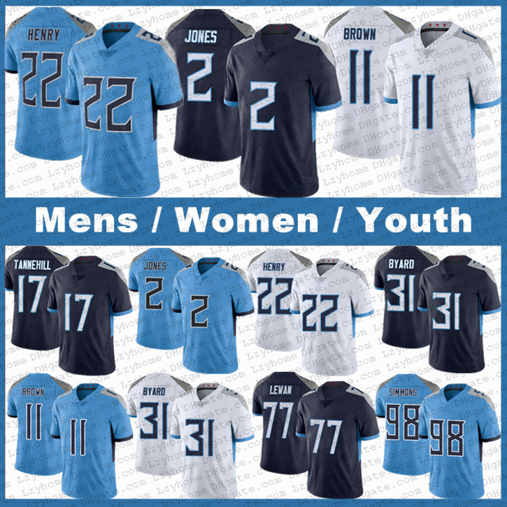 

Mens Womens Youth Kids 22 Derrick Henry 2 Julio Jones 11 AJ Brown 17 Ryan Tannehill Football Jerseys 31 kevin Byard Jeffery Simmons steve McNair Taylor Lewan Peterson, My store(lzyhome)