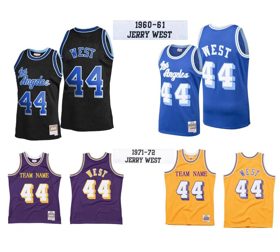 

Custom S-6XL Men women youth stitched basketball jerseys 44 Jerry West jersey Mitchell&Ness 1960-61 1971-72 Hardwoods Classics retro wear