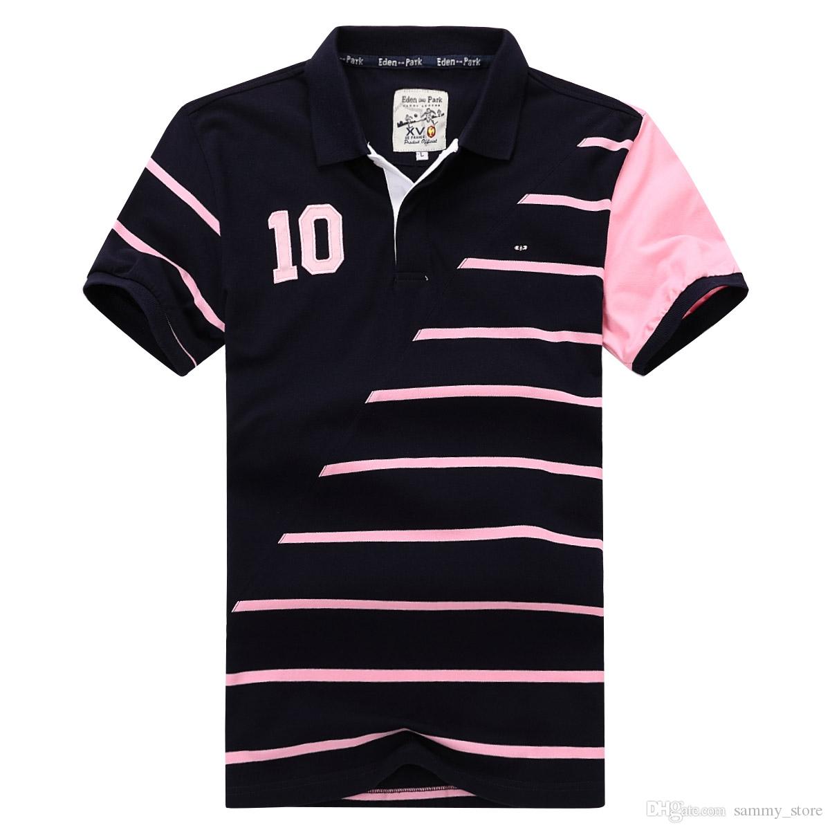 

Summer Eden Park Short Polos for Men Nice Quality Fashion Design Big Size M  XL XXL 3xl, White;black