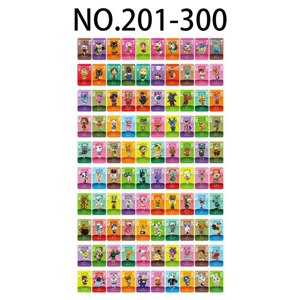 

[Series 3] 100Pcs NFC Cards for Animal Crossing Standard Card Compatible with Switch Oled/Wii U/New 3DS (201-300)