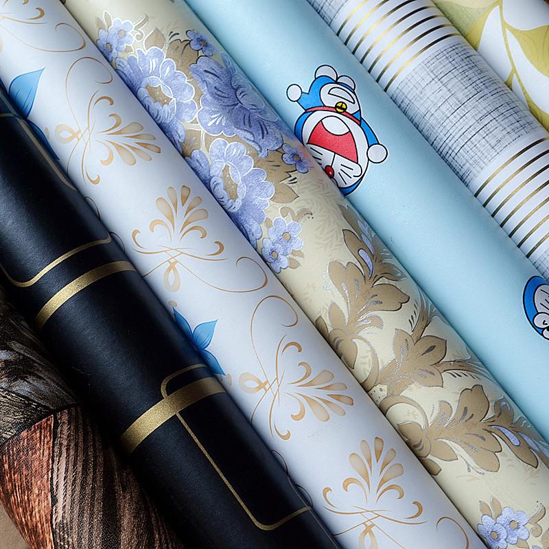 

Self-adhesive Wallpaper PVC Cartoon Wood Grain Bedroom Living Room Wallpapers