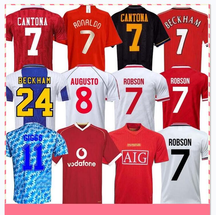 

1999 2000 1983 Manchester Retro Soccer jersey 1992 2006 2007 MAN 08 94 98 99 86 88 1990 2002 United v.NISTELROOY GIGGS Beckham RONALDO CANTO, Black;yellow