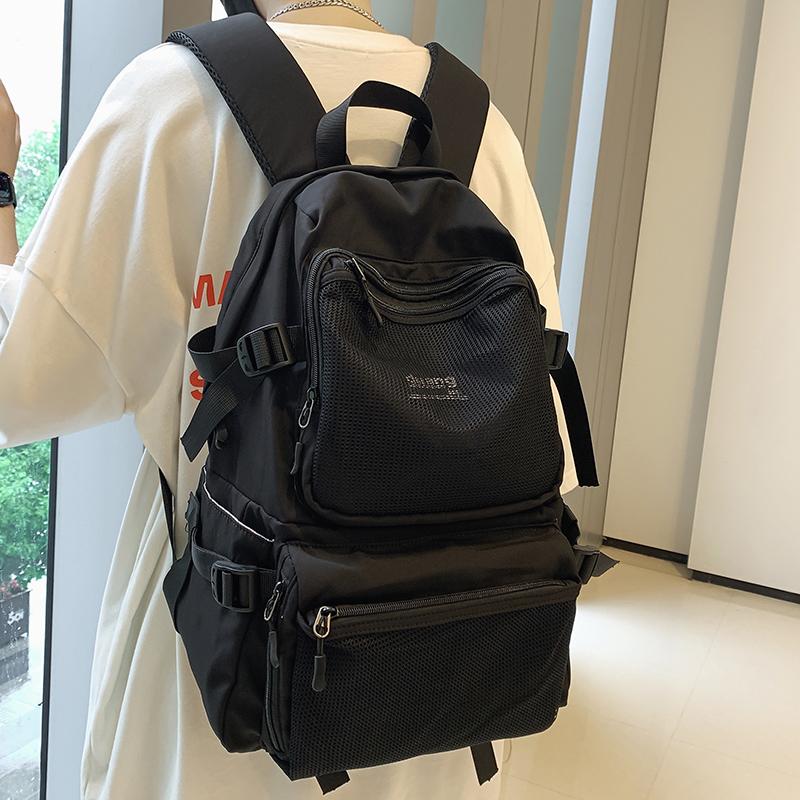 

Backpack Original Uoct.all Female 2021 School Bag Ins Trend Cool College Student Class Couple Fashion Brand, Black