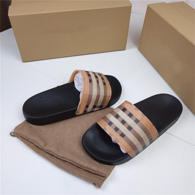 

Top Brand Women Man Slippers Flat Slides Sandals Flip Flop Summer Shoes Fashion Slip Slipper Designer Beach shos size EUR35-45, Black