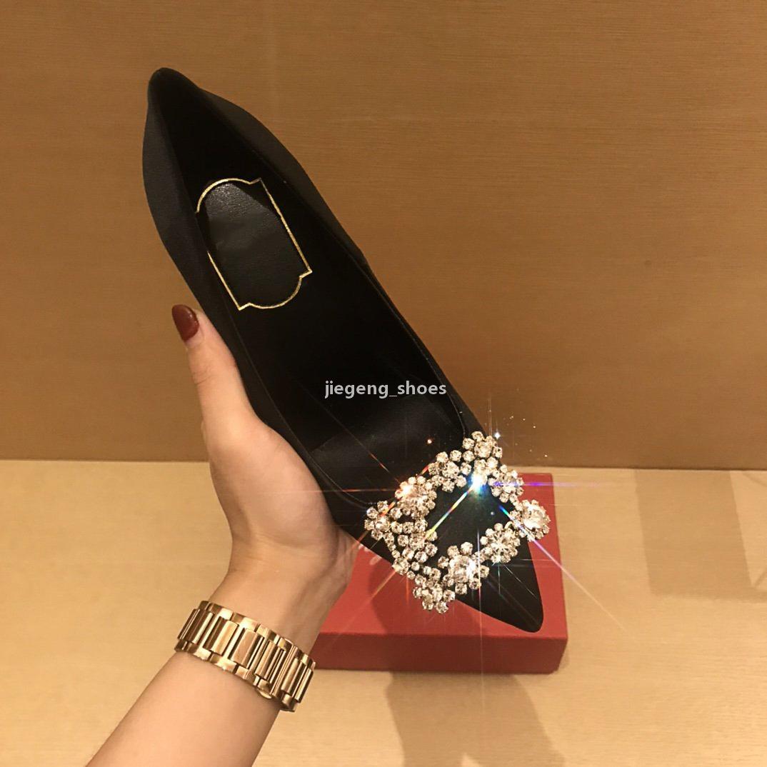 

2021ss Summer Womens Sandals 6 Colors Genuine Leather Slippers with high heels drill Decoration Top Quality Luxury Women Shoes size 35-39, As picture 5