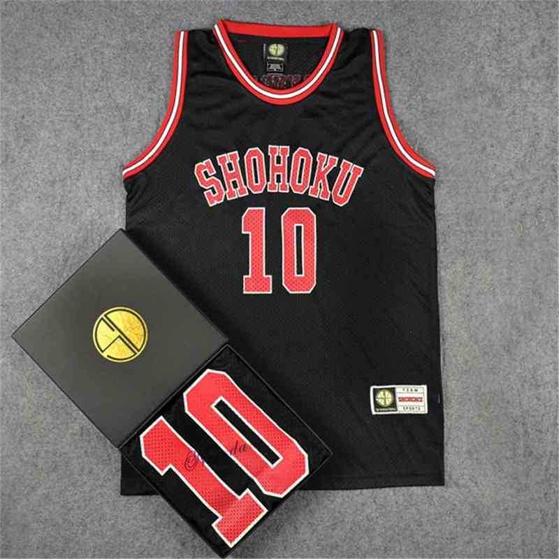 

Anime SLAM Cosplay Costume Shohoku School Basketball Team 1-15 Sakuragi Hanamichi Jersey Tops T Shirt Sports Wear Uniform Black