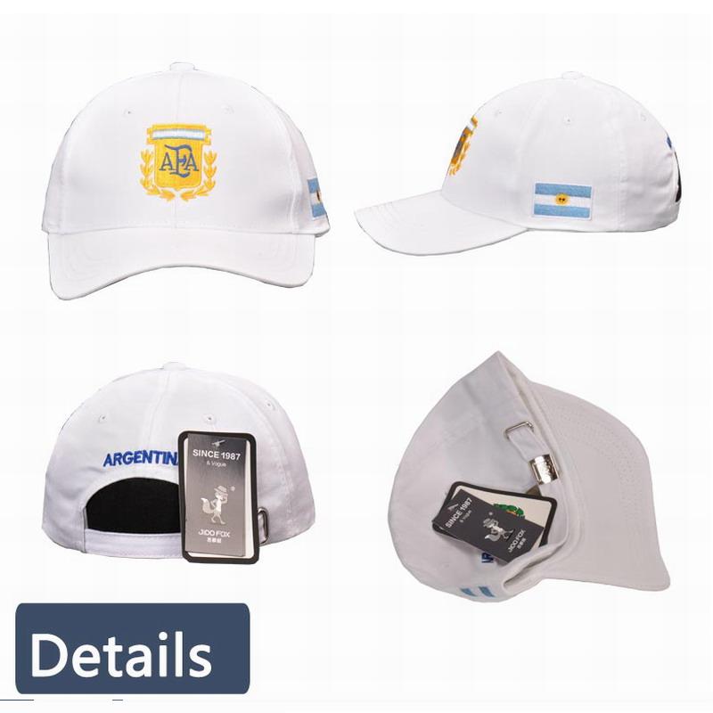 

2020 Shade World Cup Football Cap Argentine caps baseball cap men's breathable hat ladies fashion net cap thin cotton quick-drying sun, Black;white