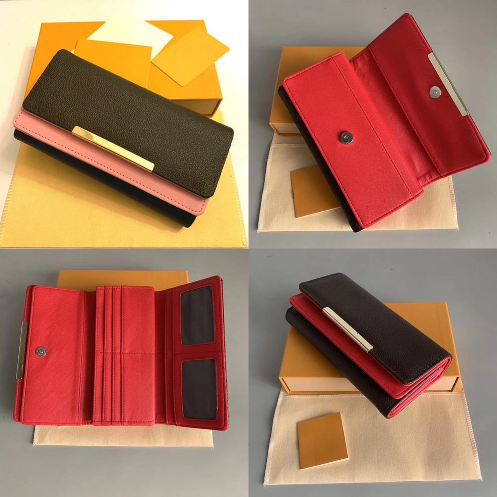

Bags Billfold Plaid Pattern Women Wallet Pures High-end Luxury Designer Wallet, Red