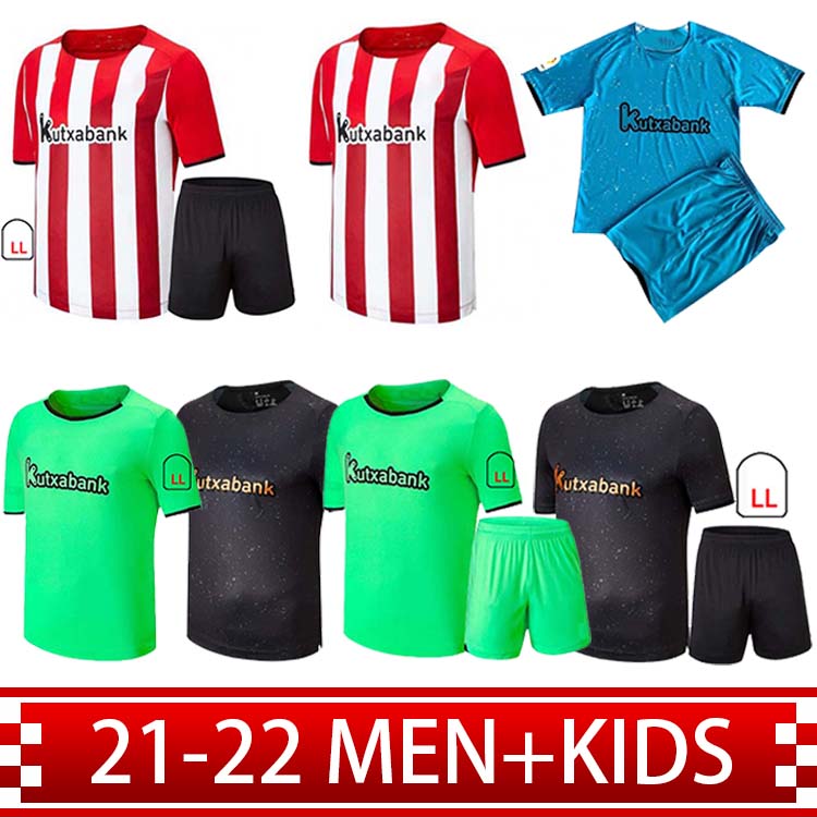 

2021 2022 Soccer Jersey man kids kit Athletic I.MARTINEZ WILLIAMS football shirts YURI B RAUL GARCIA MUNIAIN Camiseta de bilbao 21 22, Goalkeeper bebo0011