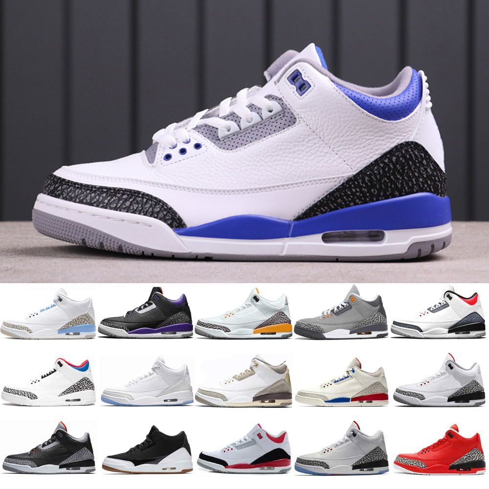 

Air Retro Jumpman 3 Basketball Shoes Jumpman 3s Cement Black Cat Pure Money Sneakers Men Fire Red Varsity Royal True Blue Navy Jth Sports trainers, Black cement