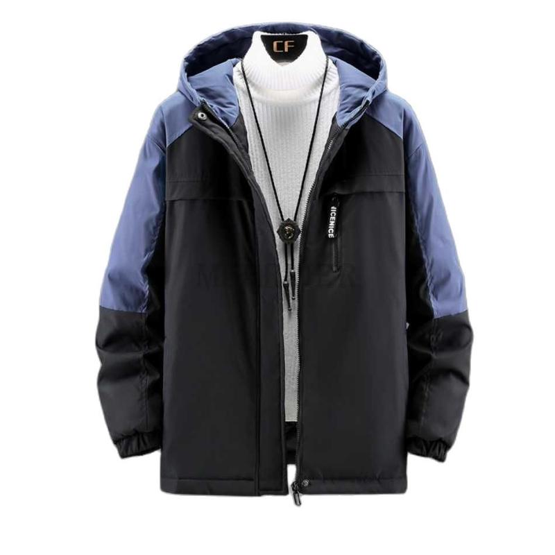 

Men's Jackets High Quality Winter Autumn Men Outerwear Hooded With Nood Patchwork Coat Plus Size 7XL 8XL 9XL 10XL Loose Jacket Zipper, Picture color