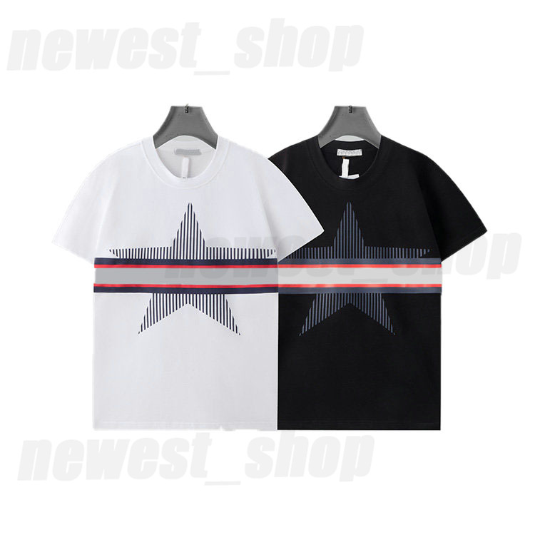 

Spring summer designer Luxury Mens T-Shirts tshirt pentagram striped patchwork letter print paris shirt womens classic simple letter fashion casual cotton tee tops