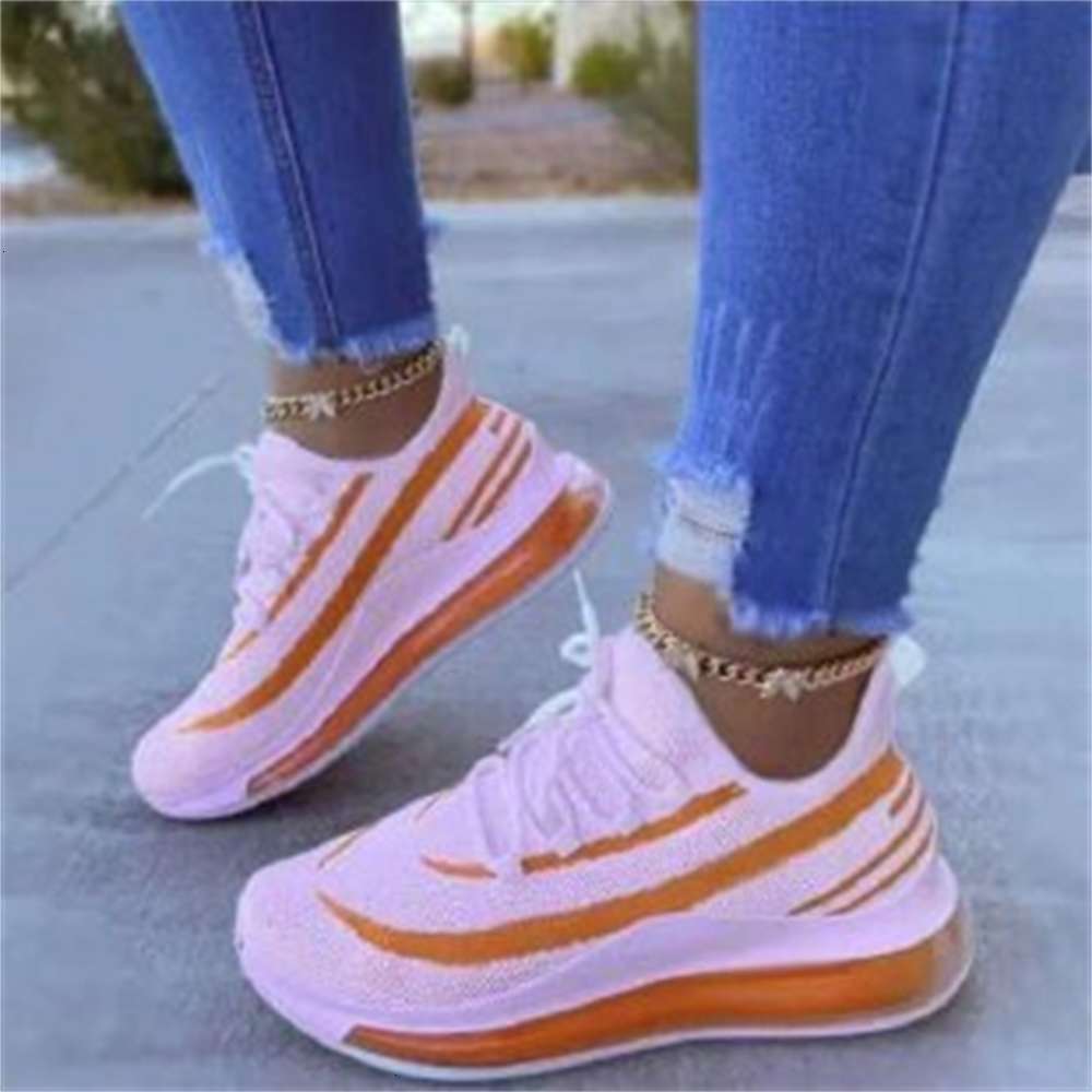 

summer Casual shoes new 2021 style women's leisure dad breathable large size flying woven single EZBU ZDME, Black