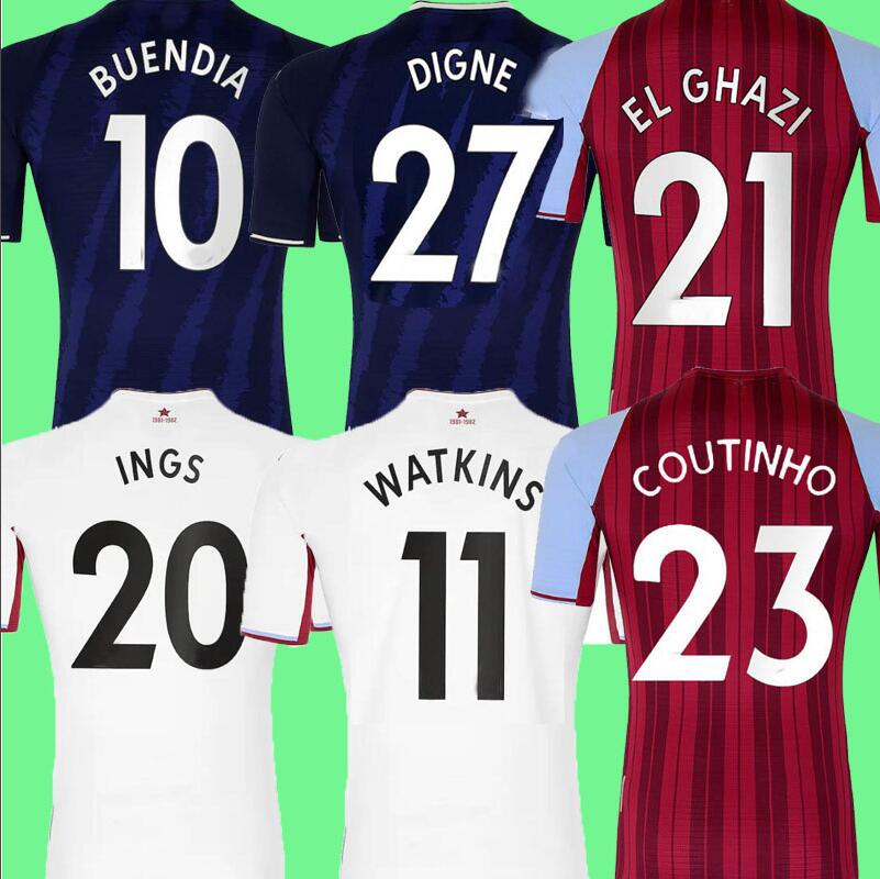 

2021 2022 Aston Villas coutinho soccer jerseys 21/22 MCGINN Buendia CASH McGINN WATKINS MINGS Douglas Luiz DIGNE Bailey J.Ramsey Men kids kit Football uniforms shirts, Third