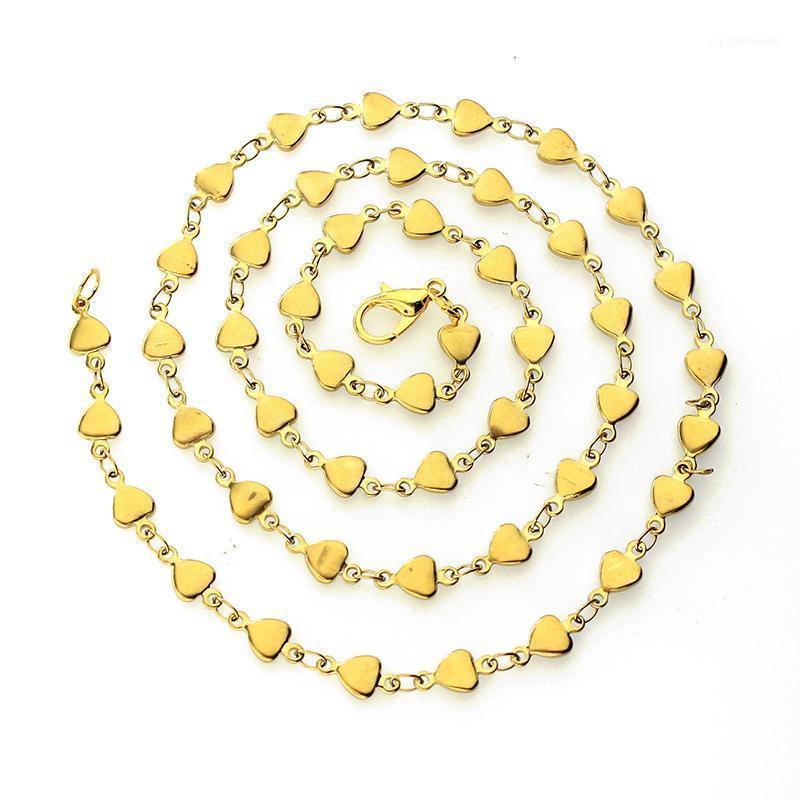 

As Christmas Gift Styles Gold Color Heart Stainless Steel Necklace Chain Fit Floating Locket Pendant Diffuser DIY1