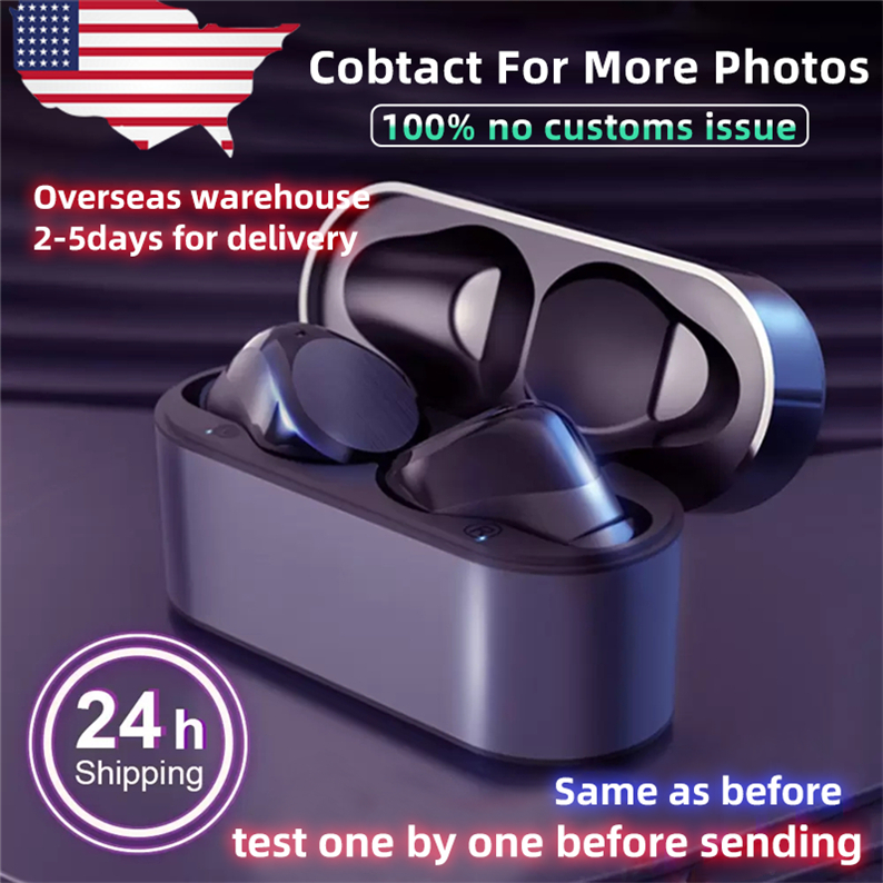 

Wirless Earphone earphones Chip Transparency Metal Rename GPS Wireless Charging Bluetooth Headphones Generation In-Ear Detection For Cell Phone, White