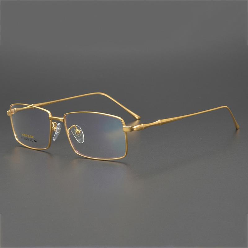 

Fashion Sunglasses Frames Vazrobe 23k Gold Titanium Eyeglasses Frame Men Full Eye Glasses Spectacles Not Fade Ultra Light Men's Eyeglass For