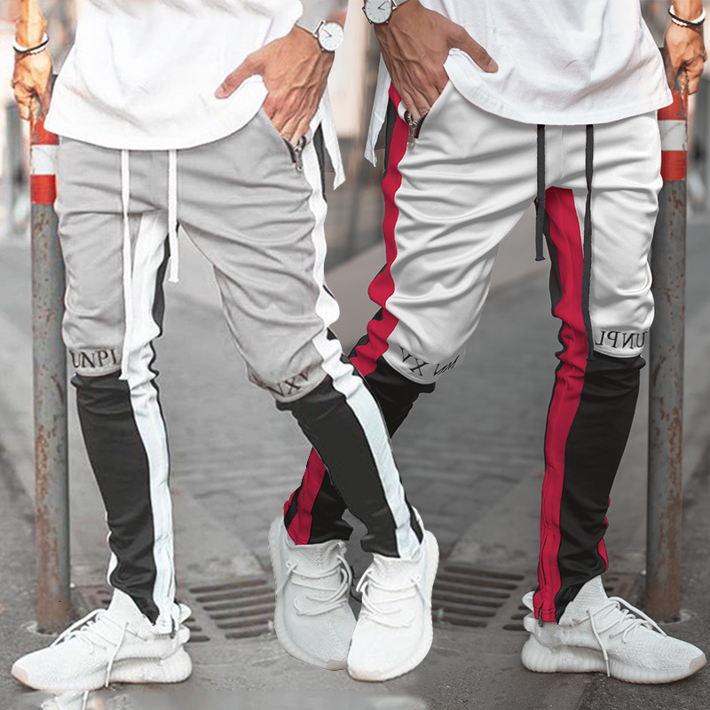 

pants trousers 2021 spring men's outdoor leisure pure cotton splicing stretch fitness sports, Black
