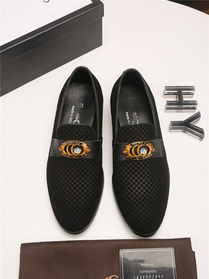 

Hanmce Bests Sell Men's Dress Genuine Leather Shoe Party Buckle Strap Monk Shoes, Black