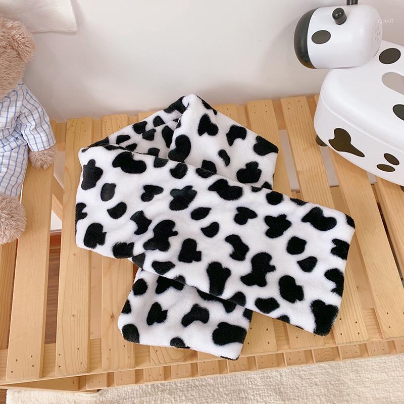 

Scarves Furry Cross Black White Cow Spots Print Style Imitation Fur Collar Scarf Neck Warmer Women Ladies Fashion Soft Thicken, Blue;gray