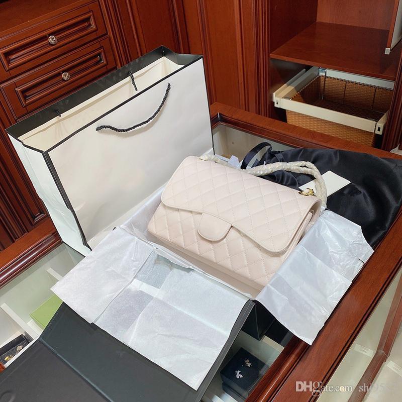 

imitation clutch whosale lambs bag 4A female fashion shoulder bags caviar leather gold and silver chain handbags brand designs classic purse