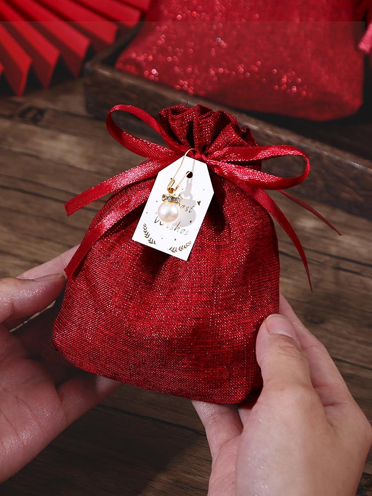 

Gift Wrap Golden Silk Chinese Style Wedding Candy Bag Creative