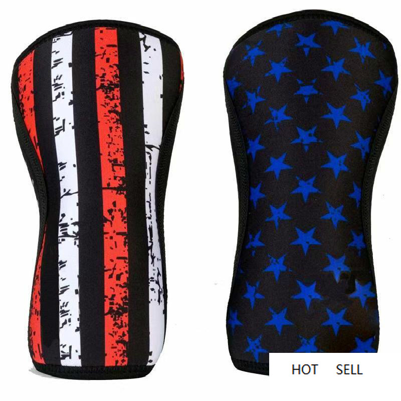 

Knee Sleeves for Weightlifting (1 Pair) Support & Compression - Powerlifting & Crossfit - 7mm Neoprene, Star