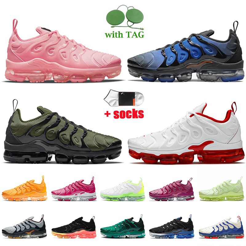 

Top Quality Tn Plus Women Men Running Shoes Sports Athletic Trainers Bubblegum White University Red Knicks Vibes Barely Volt USA Sunset Dark Russet Magenta Sneakers, #6 magenta 36-40