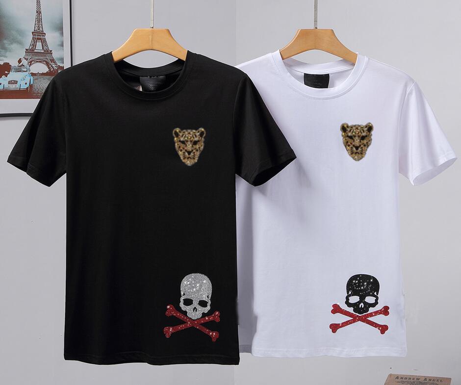 

Men's T-Shirts Designer Rhinestone Design Big Size 5XL Hip Hop Tee Cotton Fashion Men'tshirts, As shown