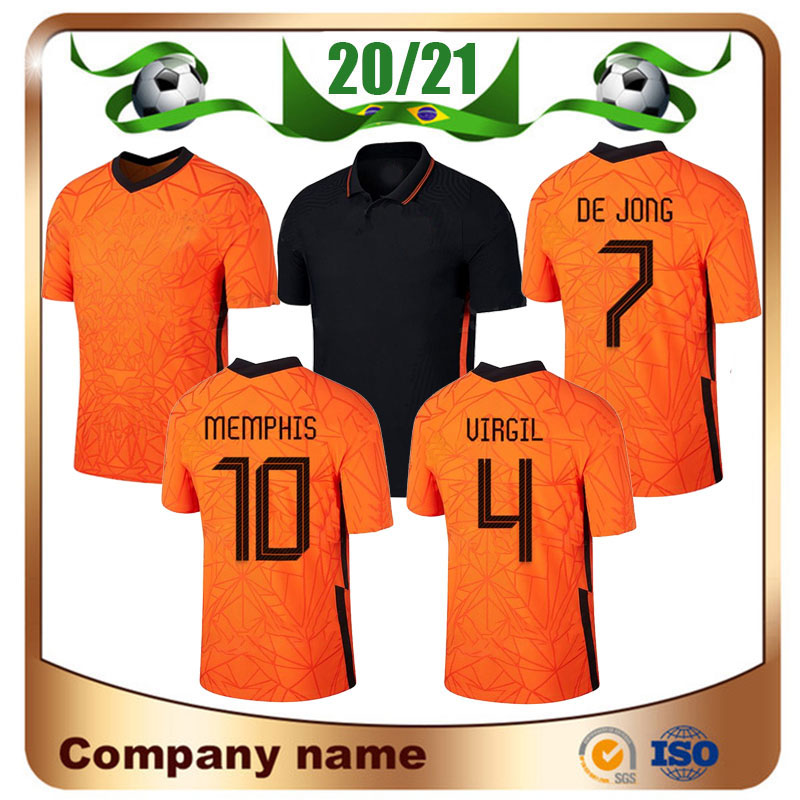 

21/22 MEMPHIS Netherlands soccer Jersey 2021 Home DE JONG Holland LIGT STROOTMAN VAN DIJK VIRGIL Shirt Away National team football uniform, Home patch
