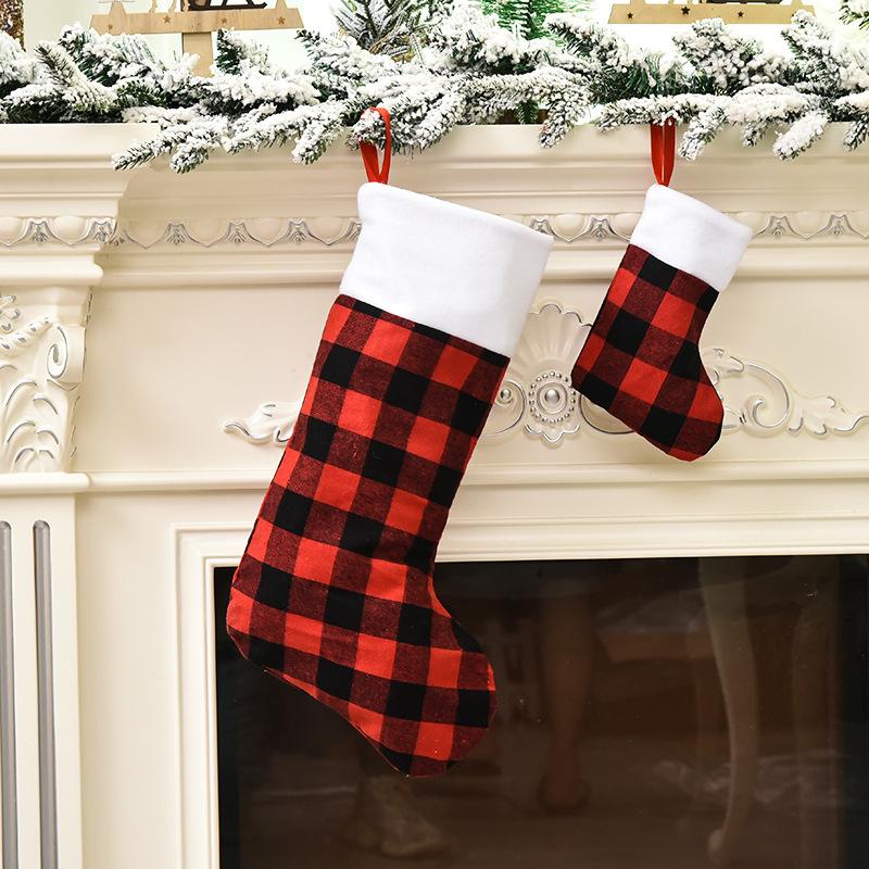 

Christmas Decorations 2022 Year Stocking Sack Xmas Gift Candy Bag For Home Sock Tree Decor