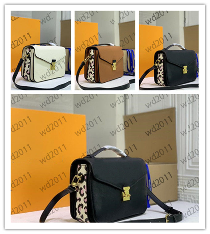 

Classic Luxurys real leather Messenger Bag tote bags CrossBody Embossed cowhide designers handbags with Leopard Animal Print ladies purses, Black 1