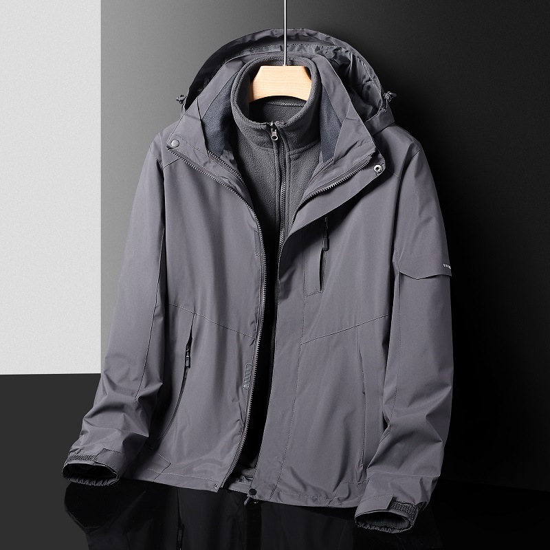 

Autumn and winter outdoor stormsuit male couple three in one or two piece set of fleece detachable wind proof warm keeping, Male / blue