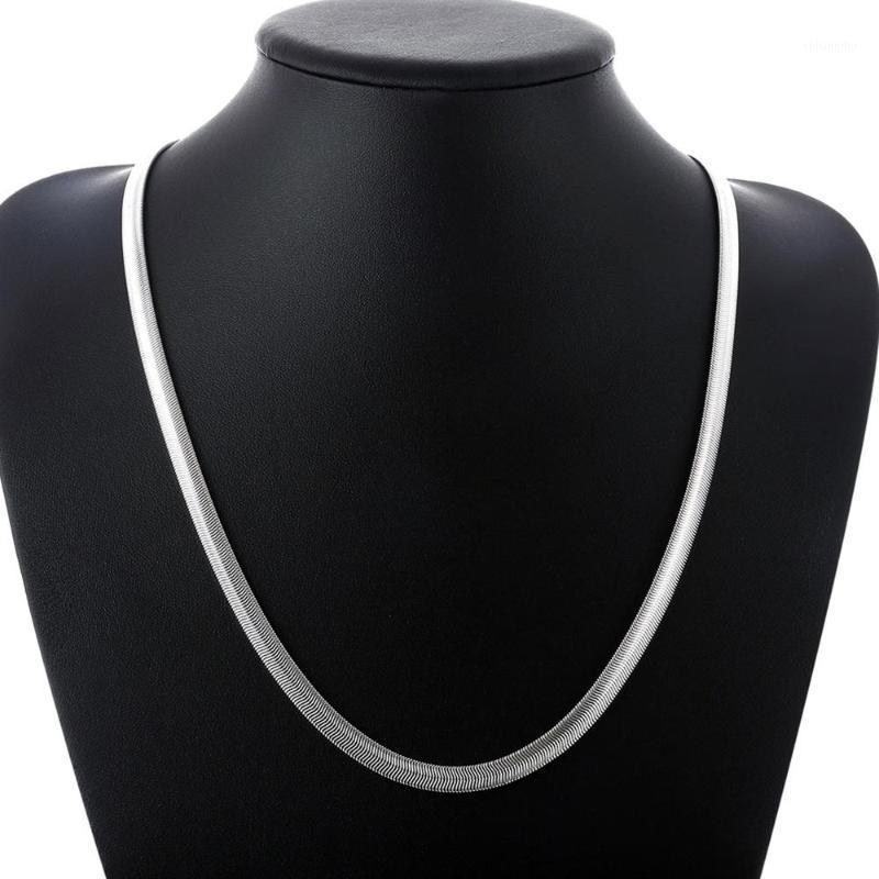 

Chains Special Offer 925 Sterling Silver 16-24 Inch 6MM Flat Snake Bone Chain Necklace Women Or Men Wedding Fashion Jewelry Charm Gifts